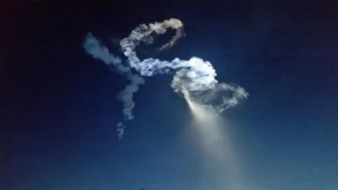 Falcon 9 Flare Cloud Stock Photos