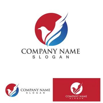 Falcon bird eagle  Logo Template vector illustration design Stock Illustration