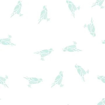 Falcon bird glyph seamless pattern Illustrazione stock