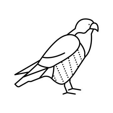 Falcon bird line icon vector illustration Illustrazione stock