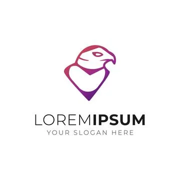 Falcon Bird logo template vector illustration Illustrazione stock