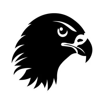 Falcon black vector icon on white background Stock Illustration