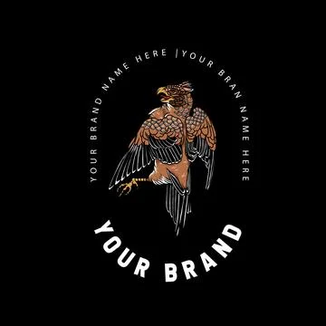 Falcon design logo Stock Illustration