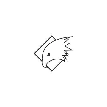 Falcon, Eagle Bird Logo Icon Design Vector Template Stock Illustration