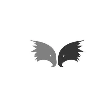 Falcon, Eagle Bird Logo Icon Design Vector Template 스톡 일러스트