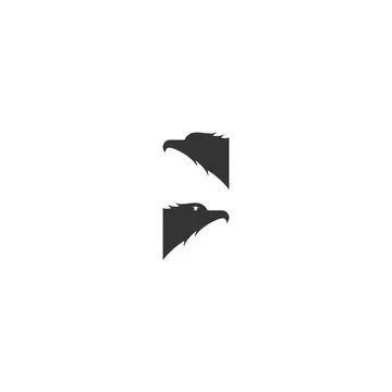 Falcon, Eagle Bird Logo Icon Design Vector Template 스톡 일러스트