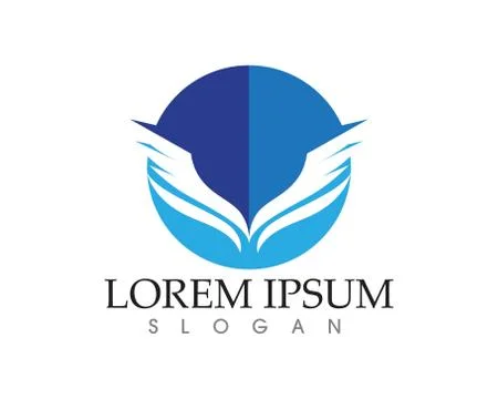 Falcon Eagle Bird Logo Template vector icon Stock Illustration