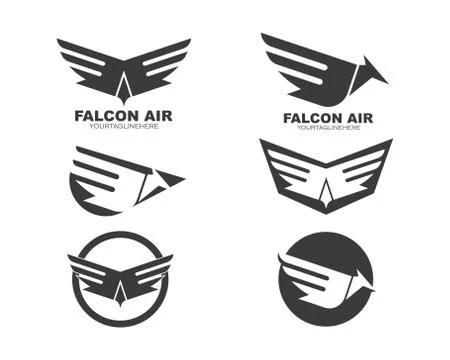 Falcon Eagle Bird Logo Template vector 스톡 일러스트