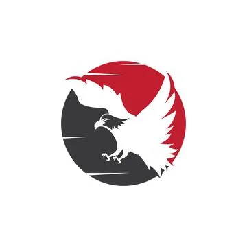 Falcon Eagle Bird Logo Template vector Stock Illustration