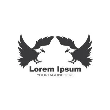 Falcon Eagle Bird Logo Template vector 스톡 일러스트