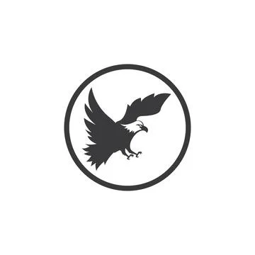 Falcon Eagle Bird Logo Template vector Stock Illustration