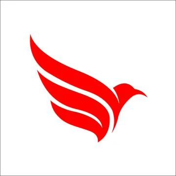 Falcon Eagle Bird Logo Template vector icon Stock Illustration