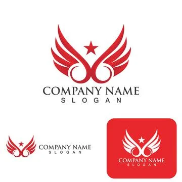 Falcon Eagle Bird Logo Template Vector Icon Stock Illustration