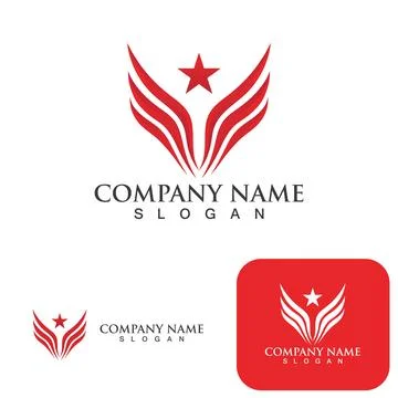 Falcon Eagle Bird Logo Template Vector Icon Stock Illustration