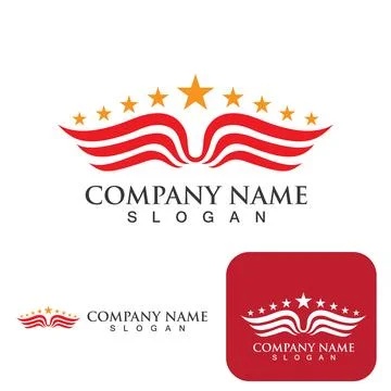 Falcon Eagle Bird Logo Template Vector Icon Stock Illustration