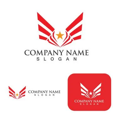 Falcon Eagle Bird Logo Template Vector Icon Stock Illustration