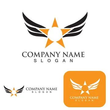 Falcon Eagle Bird Logo Template Vector Icon Stock Illustration