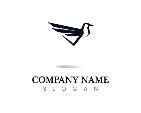 Falcon Eagle Bird Logo Template vector icon Stock Illustration