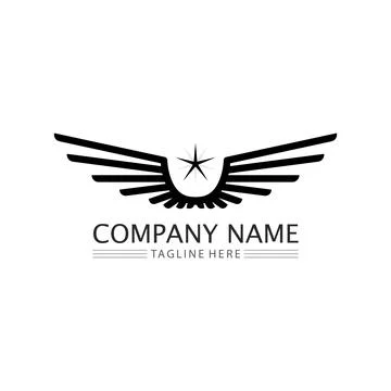 Falcon Eagle Bird Logo Template Vector Icon Stock Illustration