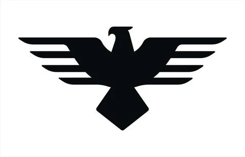 Falcon eagle flying bird isolated silhouette Stock Illustration
