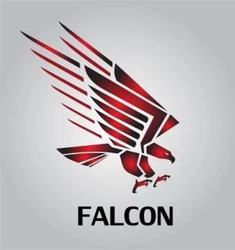 Falcon. eaglle. hawk. falcon icon. Stock Illustration