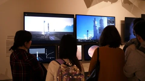 Falcon heavy test flight. Interplanetary Transport system. SpaceX Stock Footage 124713678