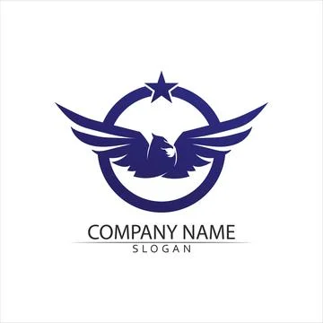 Falcon Logo Template vector Stock Illustration