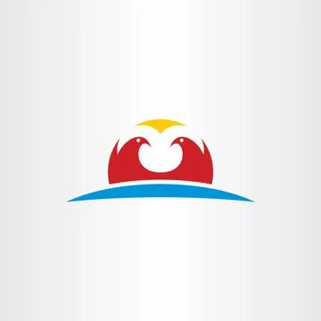 Falcon logo vector icon symbol 스톡 일러스트