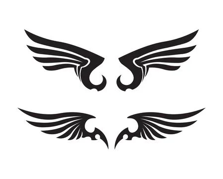 Falcon Wing Logo Template vector icon design Illustrazione stock