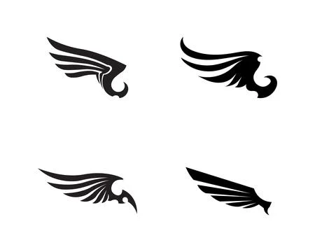 Falcon Wing Logo Template vector icon design Stock Illustration