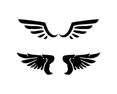Falcon Wing Logo Template vector icon design Illustrazione stock