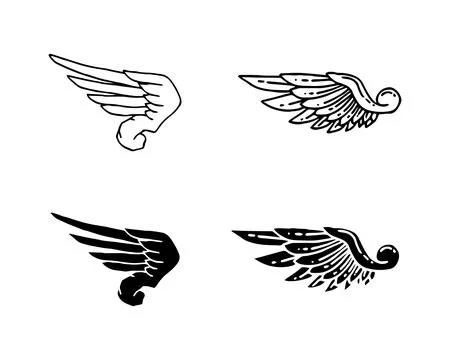 Falcon Wing Logo Template vector icon design Illustrazione stock