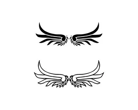 Falcon Wing Logo Template vector icon design Illustrazione stock