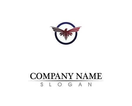 Falcon Wing Logo Template vector icon design Illustrazione stock