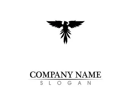 Falcon Wing Logo Template vector icon design Illustrazione stock