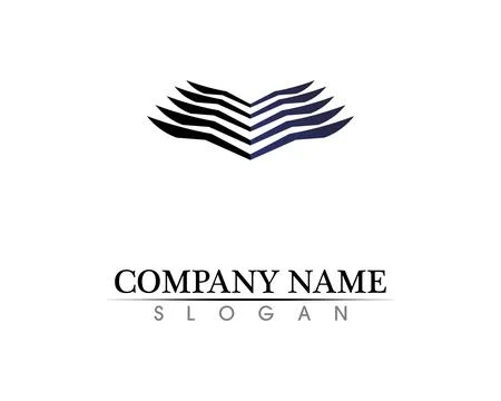 Falcon Wing Logo Template vector icon design Illustrazione stock