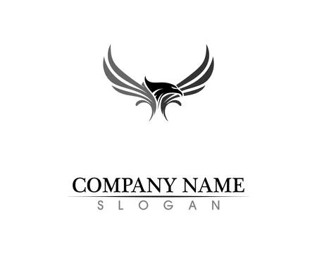Falcon Wing Logo Template vector icon design Illustrazione stock