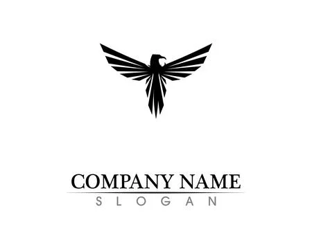 Falcon Wing Logo Template vector icon design Illustrazione stock