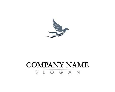 Falcon Wing Logo Template vector icon design Illustrazione stock