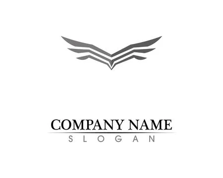 Falcon Wing Logo Template vector icon design Illustrazione stock