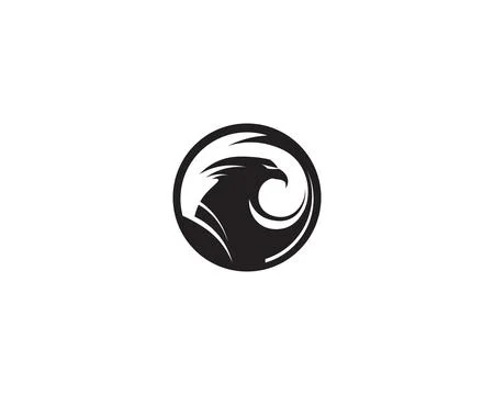 Falcon Wing Logo Template vector icon design Illustrazione stock