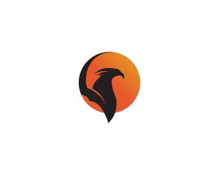 Falcon Wing Logo Template vector icon design Illustrazione stock