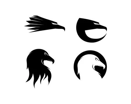Falcon Wing Logo Template vector icon design Illustrazione stock