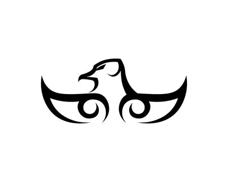 Falcon Wing Logo Template vector icon design Illustrazione stock