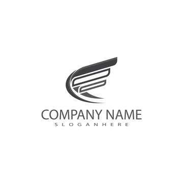 Falcon Wing Logo Template vector Illustrazione stock