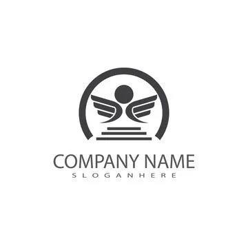 Falcon Wing Logo Template vector Illustrazione stock