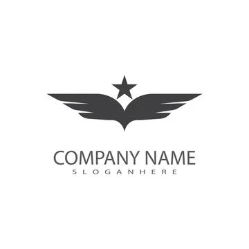 Falcon Wing Logo Template vector Stock Illustration