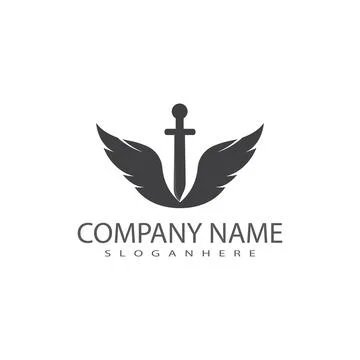 Falcon Wing Logo Template vector Illustrazione stock