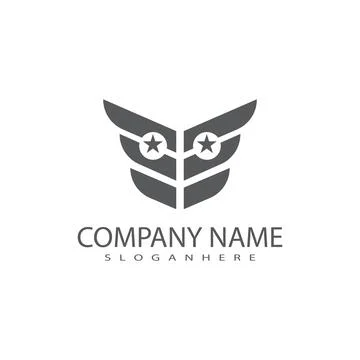 Falcon Wing Logo Template vector Illustrazione stock