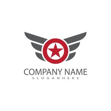 Falcon Wing Logo Template vector 스톡 일러스트
